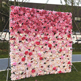 Aperturee - Aperturee Artificial Gradient Pink Flowers For Wall Decoration